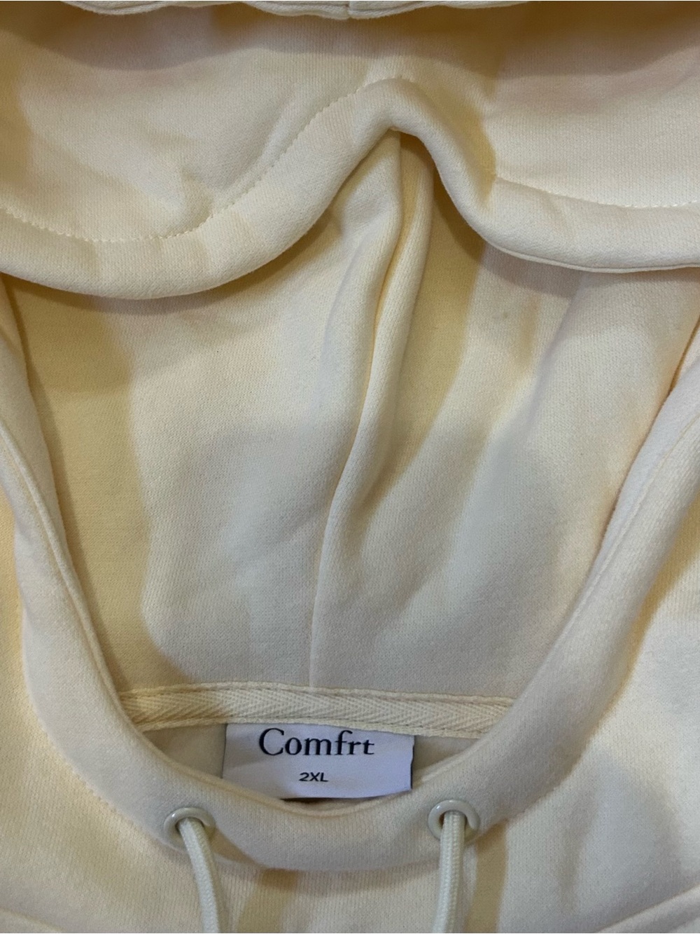 Comfrt Airplane Travel Mode Hoodie Unisex in Buttercream Size 2XL - Picture 5 of 7
